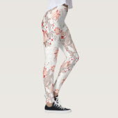 繊細なつる植物の花シームレスなパターンレギンス レギンス (右)