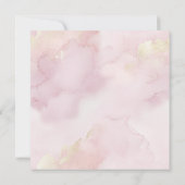 繊細なほこりっぽいピンクの野生の花の赤ちゃんシャワーが侵入 招待状 (裏面)