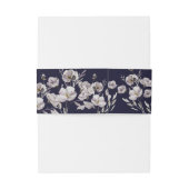 繊細なほこりっぽい紫の花水色ダークネイビー 招待状ベリーバンド (裏面例)