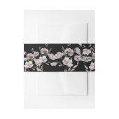 繊細なほこりっぽい紫の花水色、黒 招待状ベリーバンド (正面例)