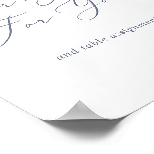 繊細なほこりっぽい青あなたの好意のための贈り物サイン ポスター (角)