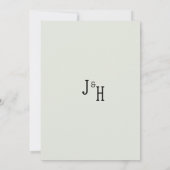 繊細なアイボリーの白い花の配置 Save the Date 招待状 (裏面)