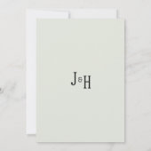 繊細なアイボリー白フローラ結婚配置 招待状 (裏面)