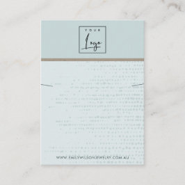 繊細なアクアブルードットネックレスブレスレットディスプレイ 名刺