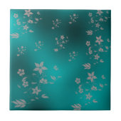 繊細なアジアの花 タイル (正面)