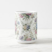 繊細なアジサイの花 コーヒーマグカップ (中央)