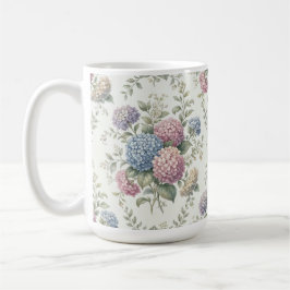 繊細なアジサイの花 コーヒーマグカップ
