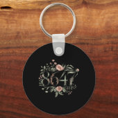 繊細なアンチトランプ8647花フローラボホプレジデン キーホルダー (正面)