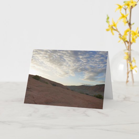 繊細なアーチを目指す道の日の出 カード (黄色い花)