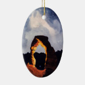 繊細なアーチウォーター絵を描カラーのカスタマイズ セラミックオーナメント (右)