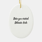 繊細なアーチウォーター絵を描カラーのカスタマイズ セラミックオーナメント (裏面)