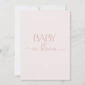 繊細なアーチワイルドフラワーベビーシャワー 招待状 (裏面)