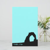 繊細なアーチ型スカイライン文房具 便箋 (スタンド正面)