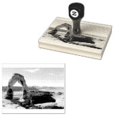 繊細なアーチ型木印 ラバースタンプ (押印)