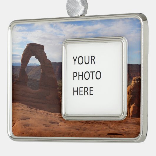 繊細なアーチIアットアーチズナショナルパーク シルバープレートフレームオーナメント (左)