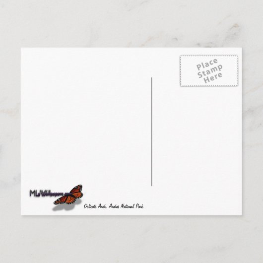 繊細なアーチIアットアーチズナショナルパーク ポストカード (裏面)