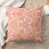 繊細なアールヌーボー花模様 クッション (ブランケット)