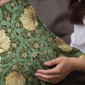 繊細なインペネルグリーン&クリームパターンモリス 枕カバー