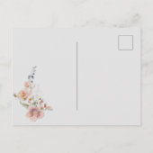 繊細なイースターベイビーバニー花束 インビテーションポストカード (裏面)