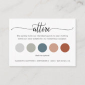 繊細なウェディングカラードレスコード挿入 エンクロージャーカード (正面)