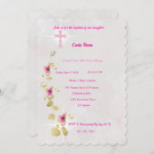 繊細なエレガンスのアクリルバプテスマの招待 招待状 (正面/裏面)