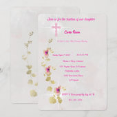 繊細なエレガンスのアクリルバプテスマの招待 招待状 (正面/裏面)