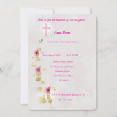 繊細なエレガンスのアクリルバプテスマの招待 招待状 (正面)