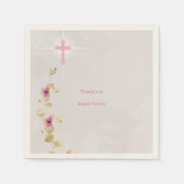 繊細なエレガンスフローラバプテスナプキン スタンダードカクテルナプキン (正面)