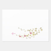 繊細なエレガンスフローラバプテスマ ラッピングペーパーシート (正面3)