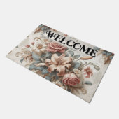 繊細なエレガンスフローラ完璧ウェルカム ドアマット (アングル)