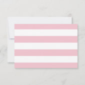 繊細なエレガントピンクの花束結婚式RSVP 出欠カード (裏面)