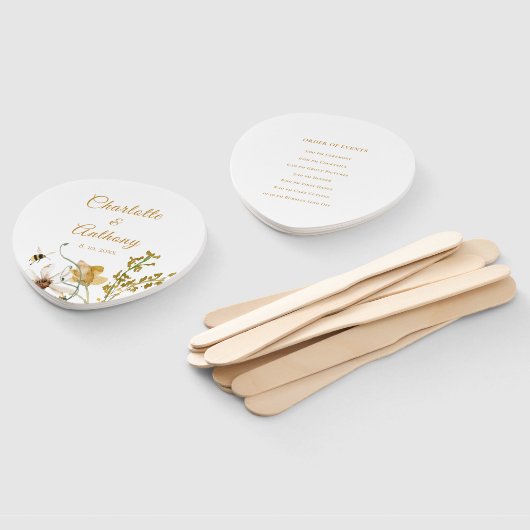 繊細なエレガントフローラ秘密庭園の結婚式 ハンドファン (組立なし)