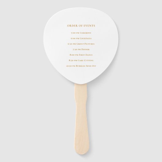 繊細なエレガントフローラ秘密庭園の結婚式 ハンドファン (裏面)