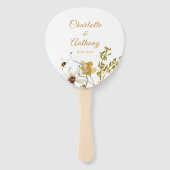 繊細なエレガントフローラ秘密庭園の結婚式 ハンドファン (正面)