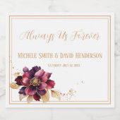 繊細なエレガントホワイトゴールデン・ブルゴーニュ スパークリングワインラベル (シングルラベル)