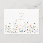 繊細なエレガント水彩野草詳細 エンクロージャーカード (裏面)