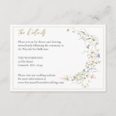 繊細なエレガント水彩野草詳細 エンクロージャーカード (正面)