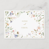 繊細なエレガント水彩野草詳細 エンクロージャーカード (裏面)