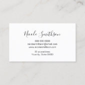 繊細なエレガント緑の枠 名刺 (裏面)