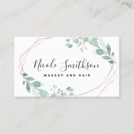 繊細なエレガント緑の枠 名刺