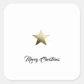 繊細なエレガント輝きのミニマリストを持つゴールデンスター スクエアシール (正面)