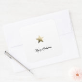 繊細なエレガント輝きのミニマリストを持つゴールデンスター スクエアシール (封筒)