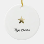 繊細なエレガント輝きのミニマリストを持つゴールデンスター セラミックオーナメント (正面)