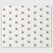 繊細なエレガント輝きのミニマリストを持つゴールデンスター ラッピングペーパー (フラット)