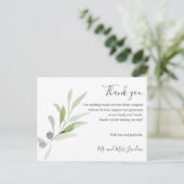 繊細なオリーブ離れと緑結婚の感謝してい君 ポストカード (スタンド正面)