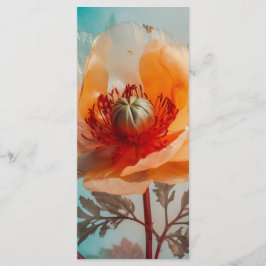 繊細なオレンジ色の花のしおり メニュー