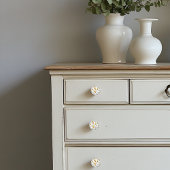 繊細なオレンジ色の花を持つセラミックノブ セラミックノブ