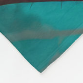 繊細なオレンジ色の花 フリースブランケット (角)