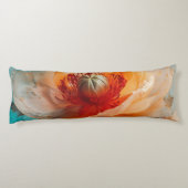 繊細なオレンジ色の花 ボディピロー (裏面)
