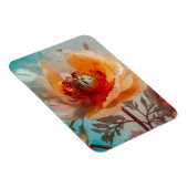 繊細なオレンジ色の花 マグネット (右側)